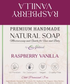 Raspberry Vanilla Coconut Oil & Shea Butter Soap